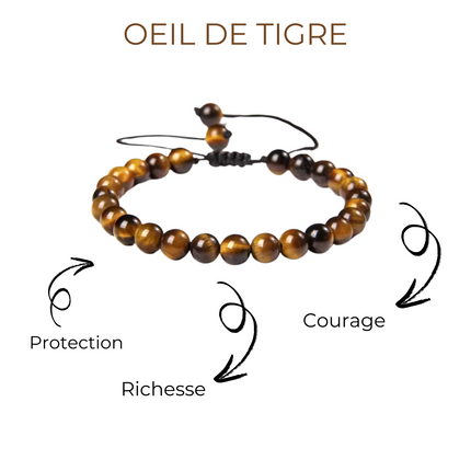 Bracelet Harmonie – Perles Naturelles & Tressage Ajustable