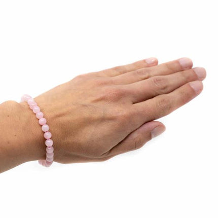 Bracelet "paix" Quartz rose 8mm