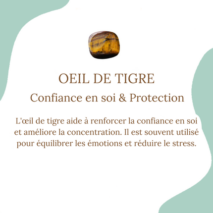 Bracelet "protection puissante" oeil de tigre 4mm