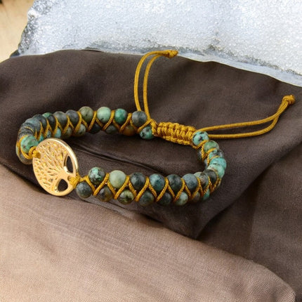 Armband mit Lebensbaum aus Jaspis