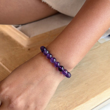 "Frieden und Gelassenheit" Amethyst Armband 8mm