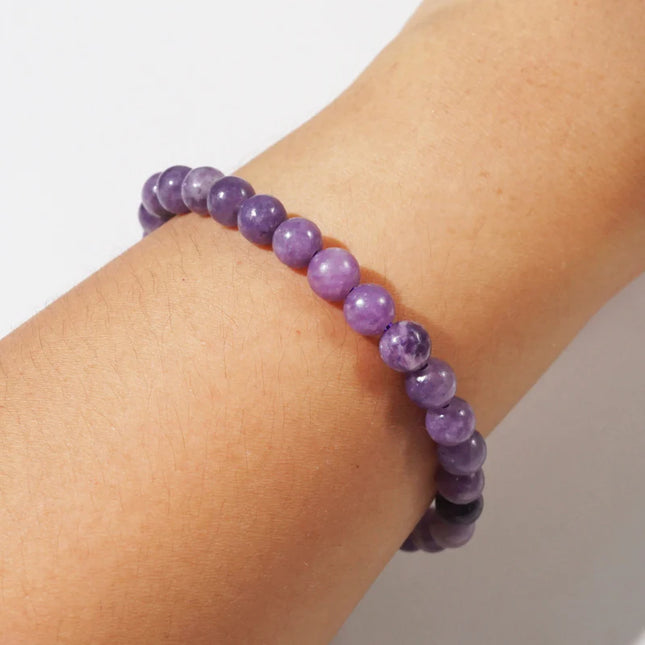 Bracelet "paix et tranquilité" Lépidolite 4mm