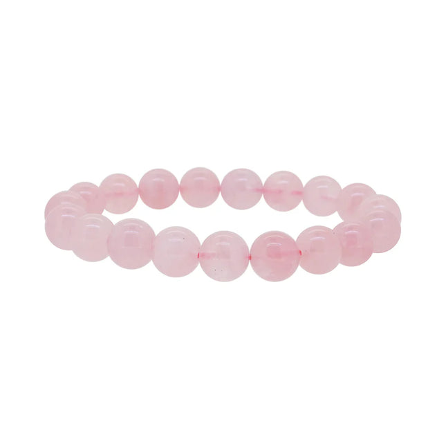 Bracelet "paix" Quartz rose 8mm