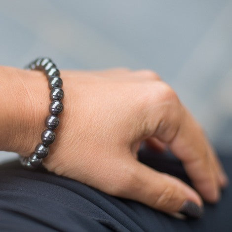 Bracelet "ancrage fort" Hématite 8mm