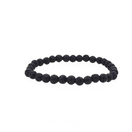 Armband "Balance und Wohlbefinden", 6mm Lavastein