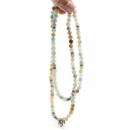 Bracelet mala Amazonite 108 perles