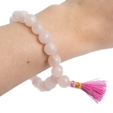 Bracelet "Amitié et Amour " Quartz rose