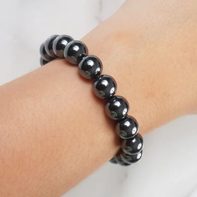 Bracelet "ancrage fort" Hématite 10mm