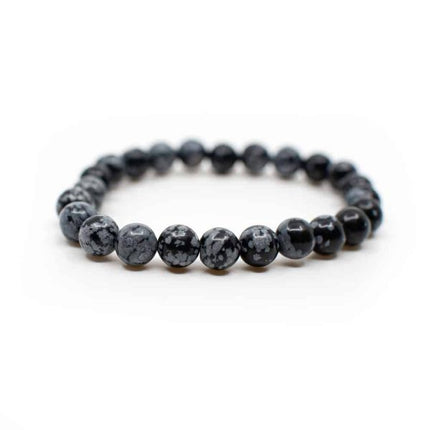 Bracelet "Paix intérieure et Tranquilité" Obsidienne 6mm