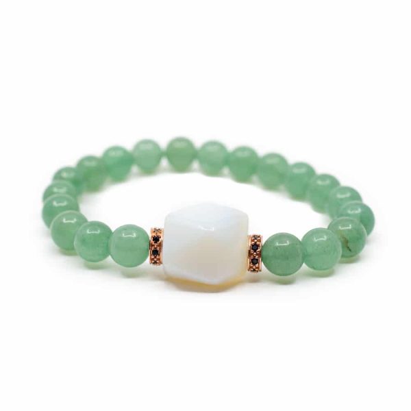 Bracelet "Force vitale" Aventurine et Opaline