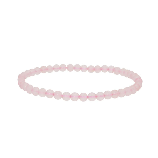 Bracelet "paix" Quartz rose 4mm