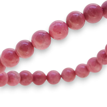 Bracelet "honneur et persévérance" Rhodonite rose 6mm