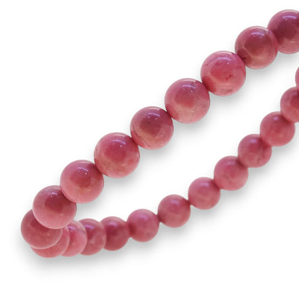 Bracelet "honneur et persévérance" Rhodonite rose 6mm