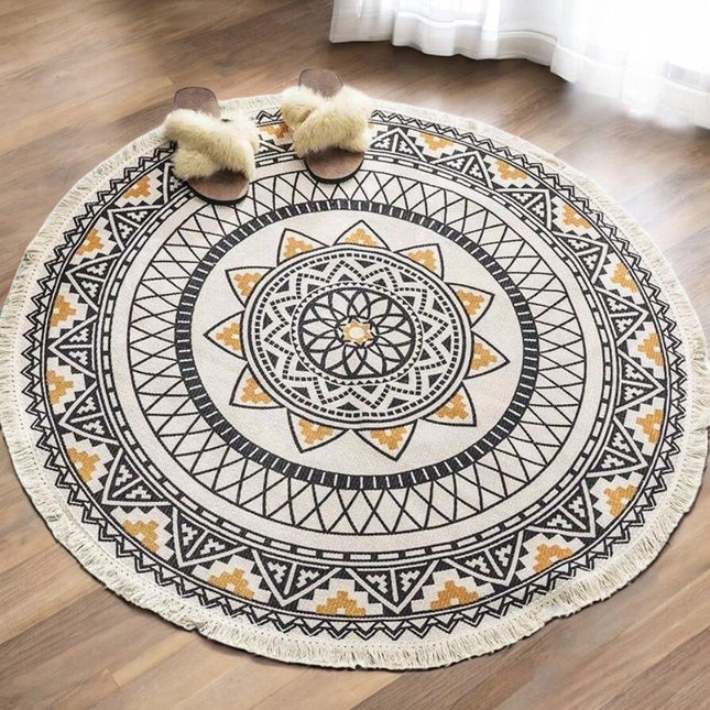 Tapis Rond Ethnique Mandala