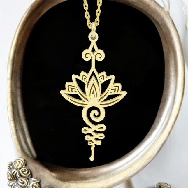 Pendentif "Lotus Unalome"