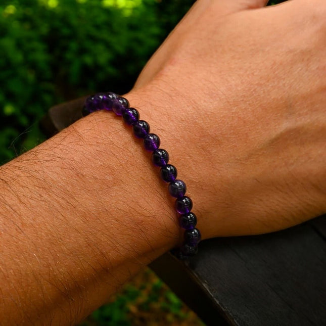 "Frieden und Gelassenheit" Amethyst Armband 6mm