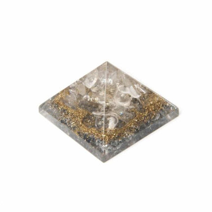 Mini Pyramide Orgonite "Purification et Protection" Cristal de Roche