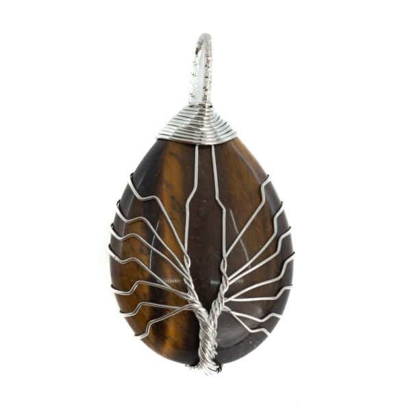 Pendentif Arbre de Vie Oeil de Tigre