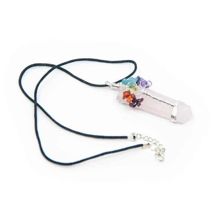 Pendentif Arbre de Vie Quartz Rose