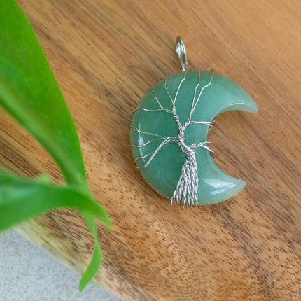 Pendentif Arbre de Vie  "Luna" Aventurine