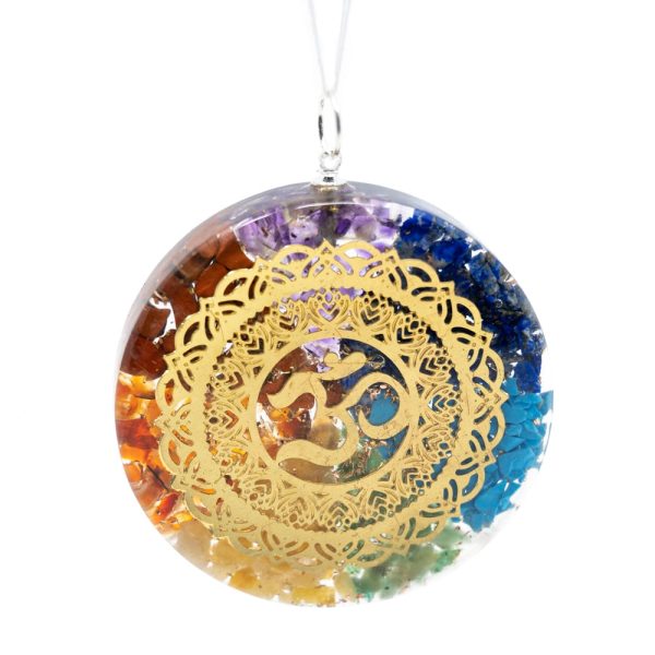 Pendentif Orgonite Fleur de Vie Chakras