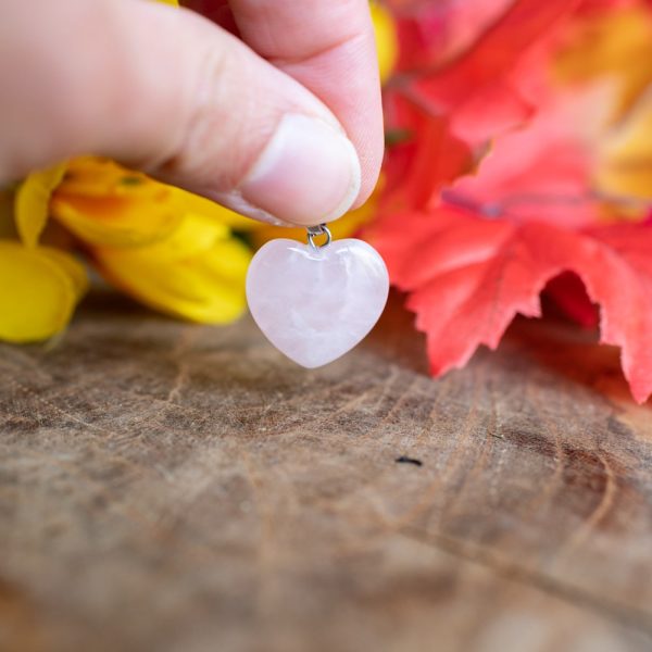 Pendentif Arbre de Vie  "Coeur" Quartz Rose