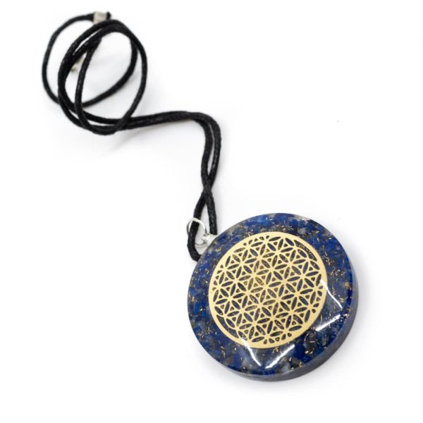 Pendentif Orgonite Fleur de Vie Lapis Lazuli