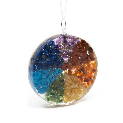 Pendentif Orgonite Fleur de Vie Chakras