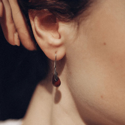 Boucles d’oreilles Doux Chemin – Jaspe Rouge