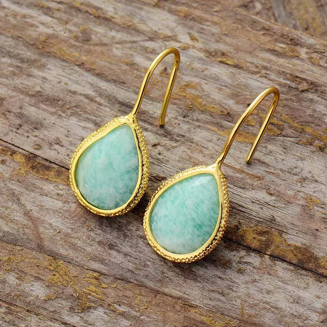 Boucles d’oreilles Pouvoir Personnel – Amazonite