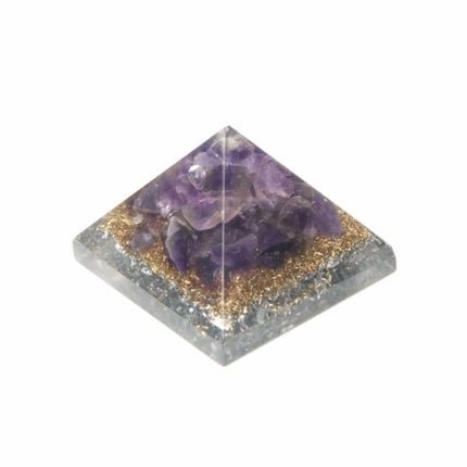 Mini Pyramide Orgonite "Purification et Apaisement" Améthyste